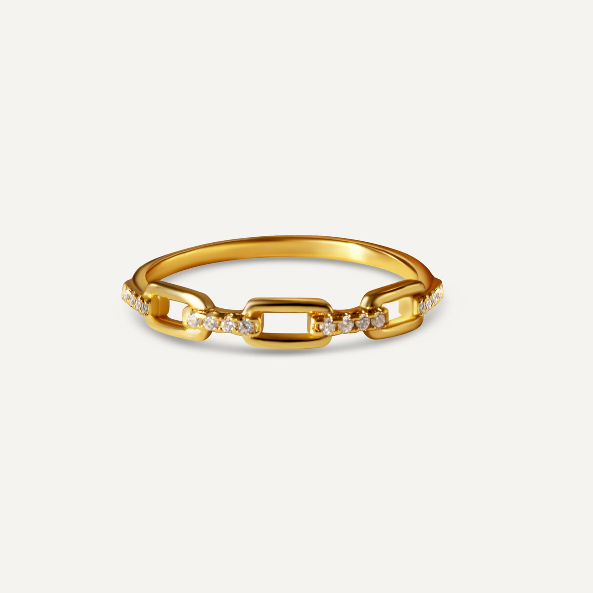 [LLOYD] 韓国アクセ☆10K Gold☆L-Castle Ring 10k Solid Gold Yellow Gold CZ Ring (FC 103) – Fran & Co