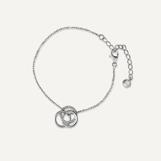 Silver Trio of Hoops Bracelet