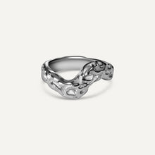  Silver Molten Hammered Ring