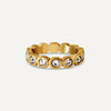 Gold Round Cut Bezel Set Eternity Ring