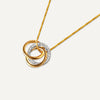 Gold Trio of Hoops Necklace