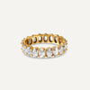 Gold Oval Shape Eternity Ring