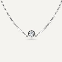  Round Silver Bezel Necklace