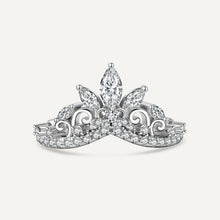  princess tiara wishbone ring in sterling silver