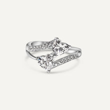  bound by love double heart shaped ring promise ring