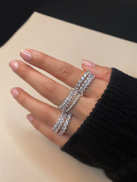 'Jocelyn' Leaf Eternity Ring - HOUSE OF ZARRIN